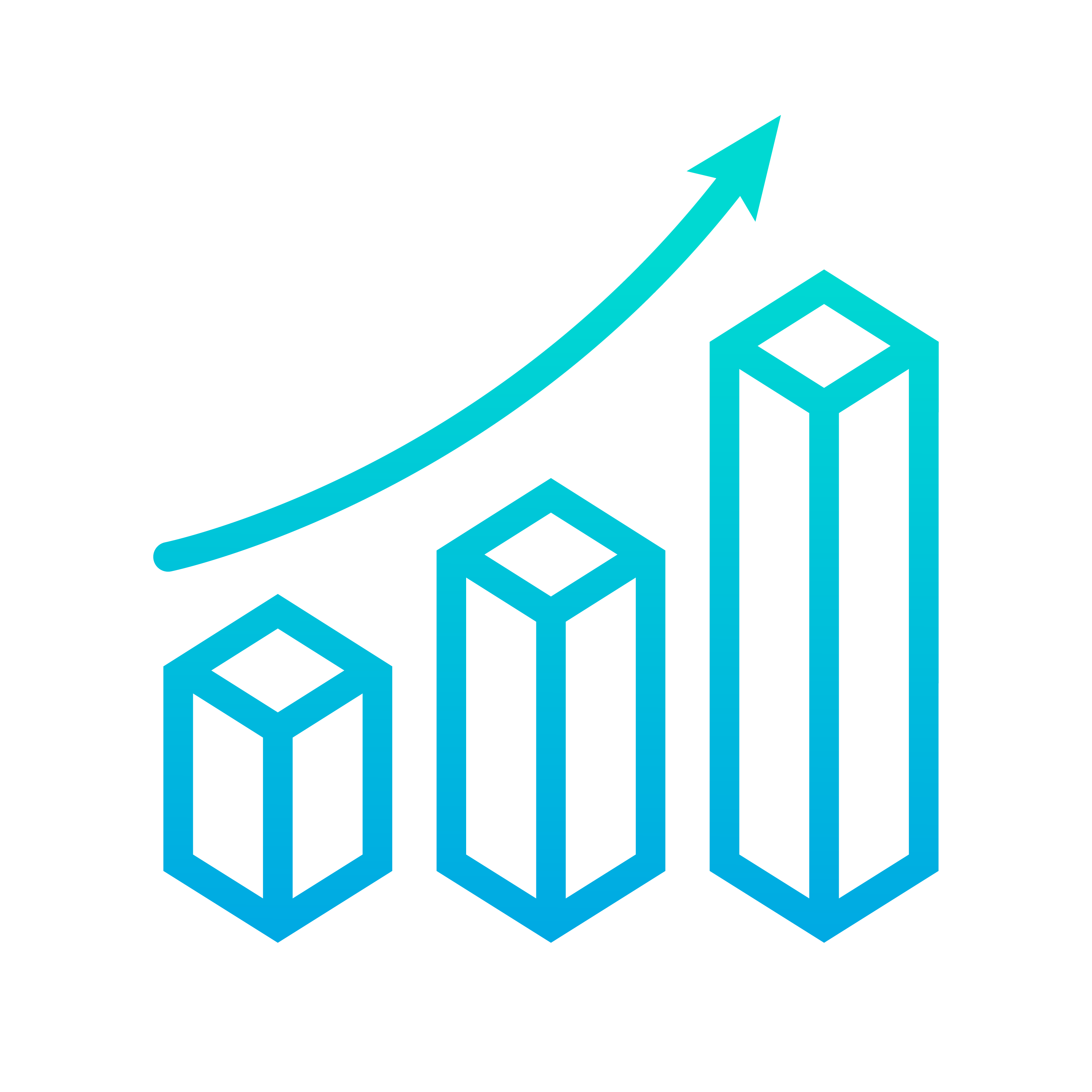 Gradient Blue Dakota Icons_Growth