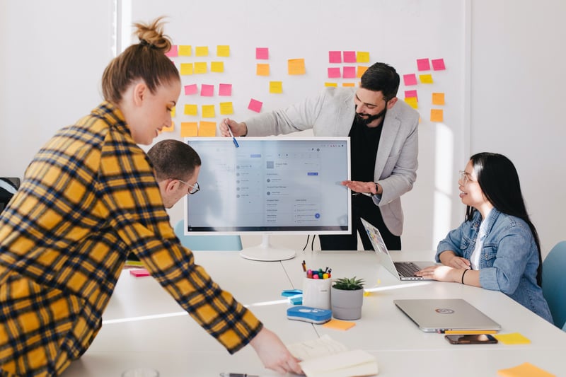 people in a business setting