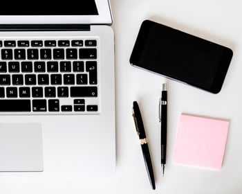 keyboard and phone with pens