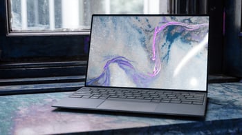 laptop on a desk