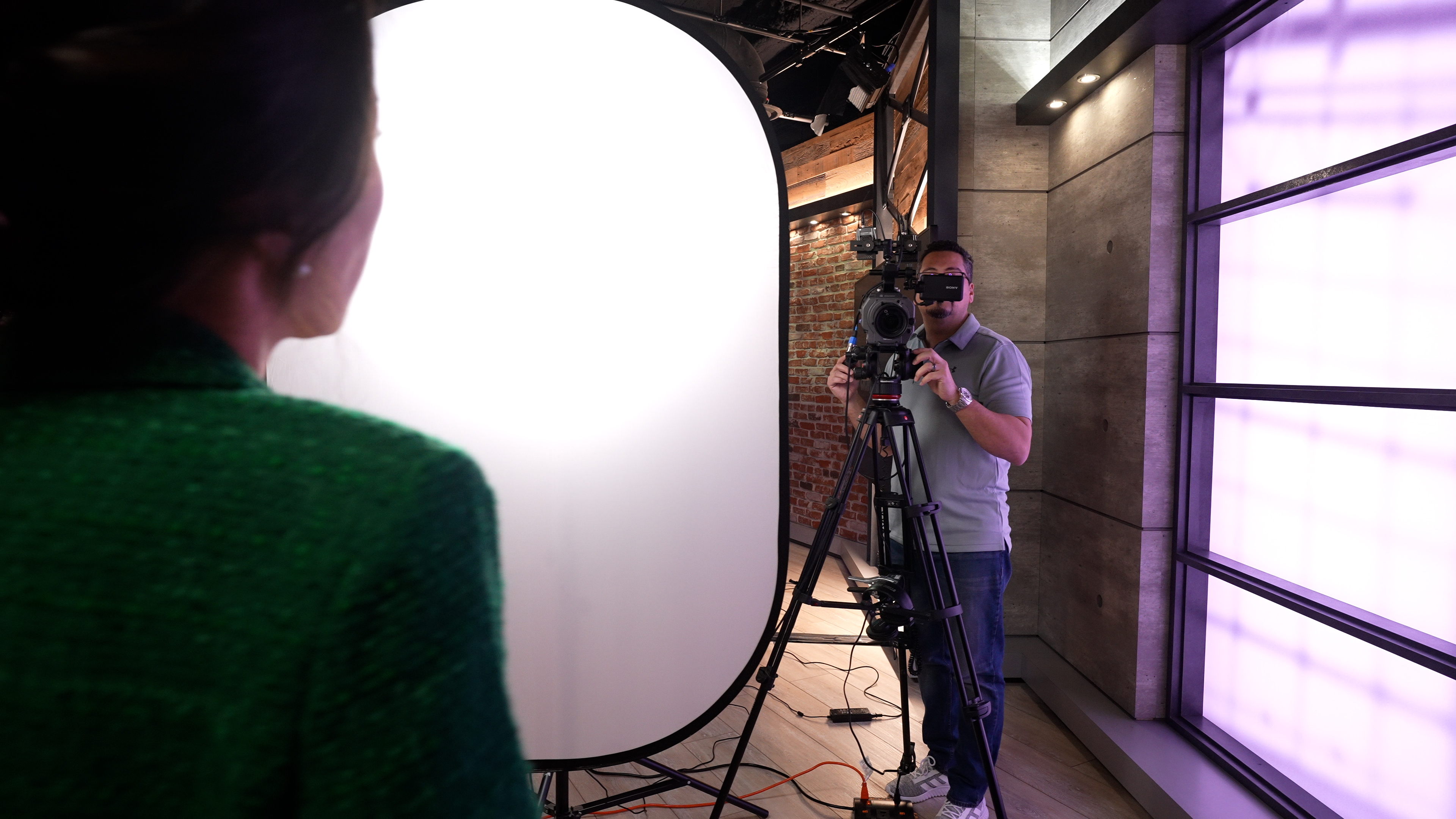 Studio filming session