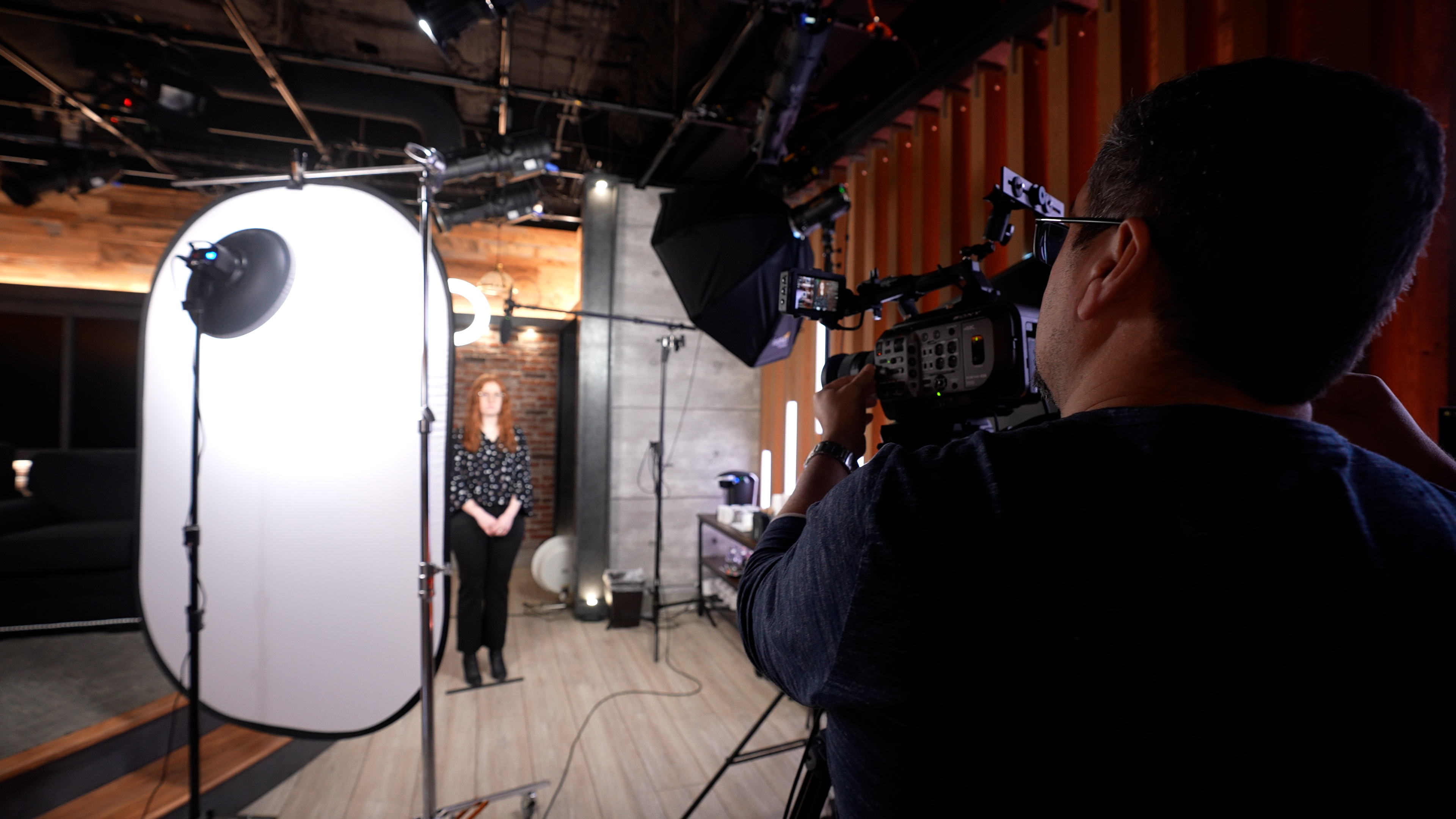 Studio filming session